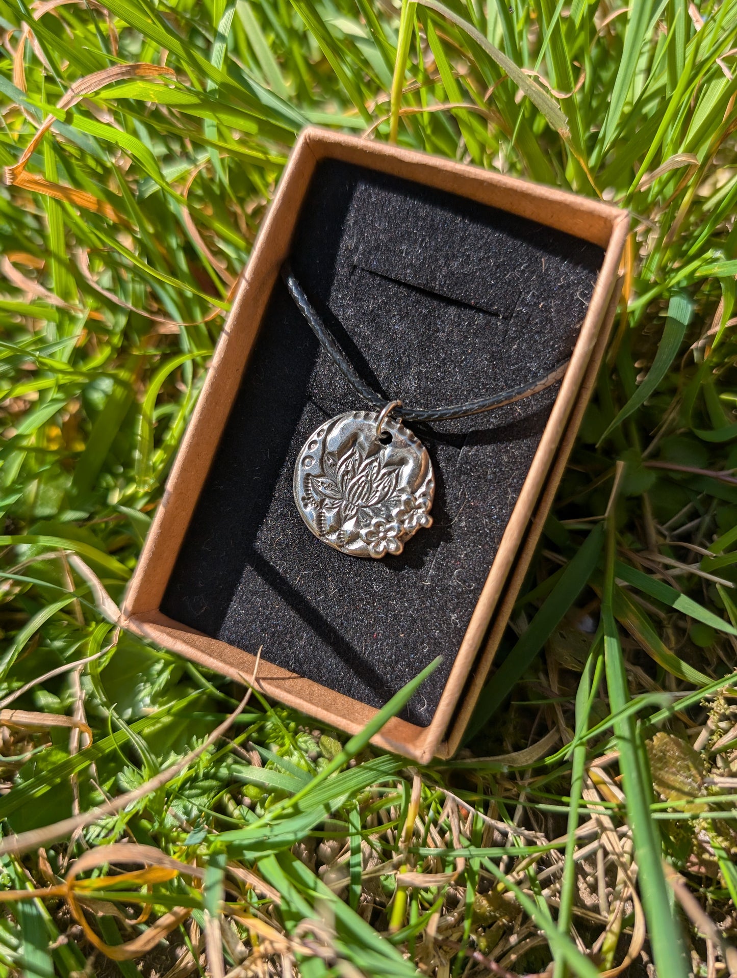 Lotus Flower Pendant with little flowers