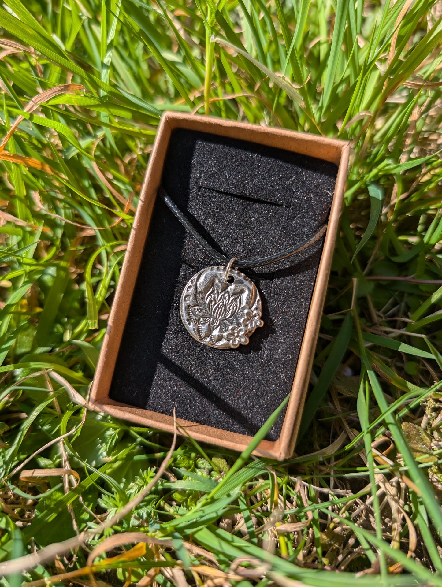 Lotus Flower Pendant with little flowers